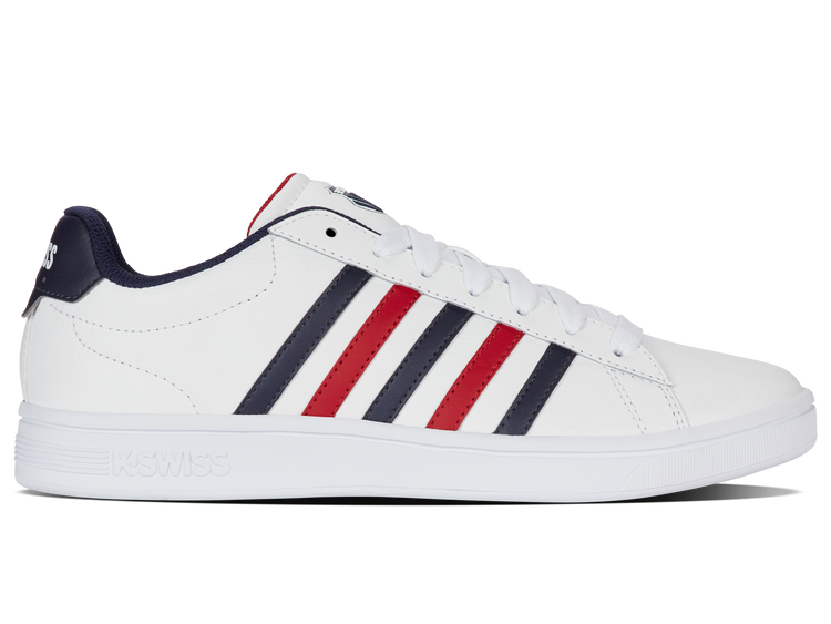04413-983-M | COURT TIEBREAK II | WHITE/PEACOAT/SAMBA RED