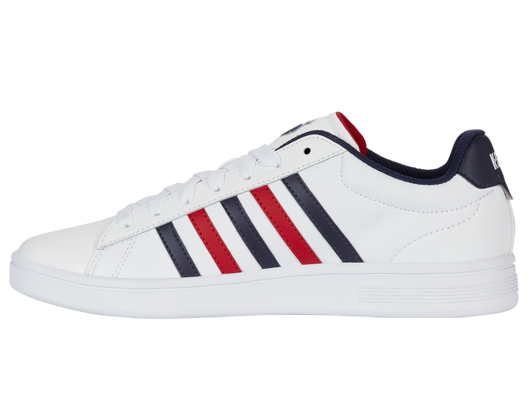 04413-983-M | COURT TIEBREAK II | WHITE/PEACOAT/SAMBA RED