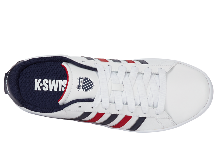 04413-983-M | COURT TIEBREAK II | WHITE/PEACOAT/SAMBA RED