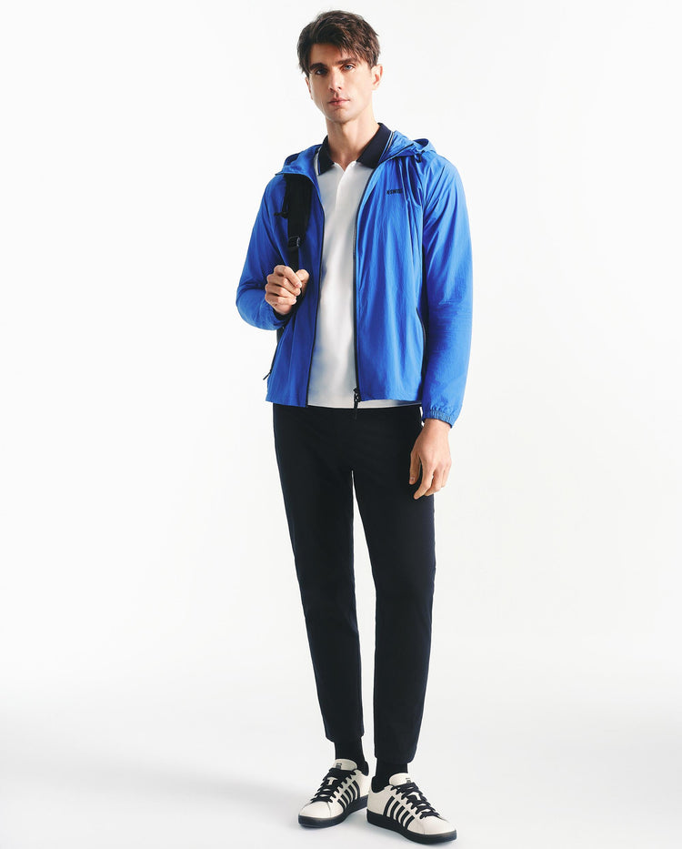 1011556-428 | HOODED JACKET 'TENNIS CLUB' | BLUE