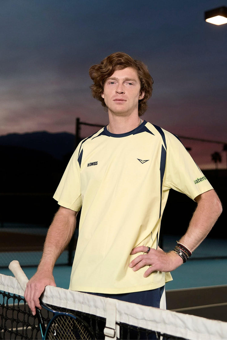 1012020-732 | RUBLEV US OPEN SHIRT | YELLOW/BLUE