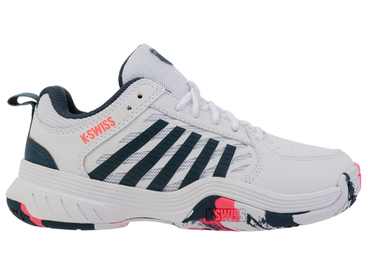 54428-129-M | COURT EXPRESS 2 | WHITE/STARGAZER/NEON BLAZE