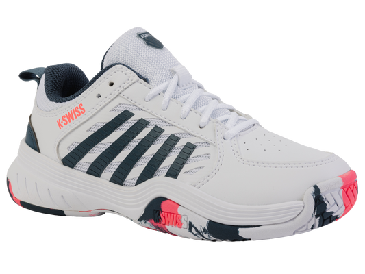 54428-129-M | COURT EXPRESS 2 | WHITE/STARGAZER/NEON BLAZE